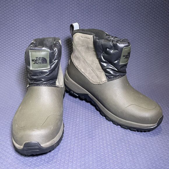 The North Face Shoes - The North Face Yukiona Ankle Boots Women Size 7 Green Black Snow Winter Shoes